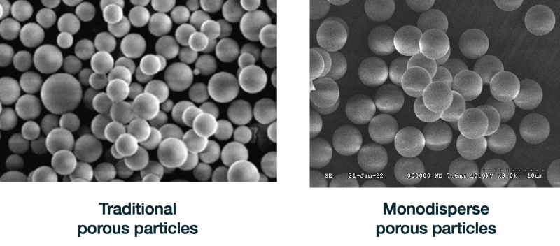 Evosphere monodisperse particles